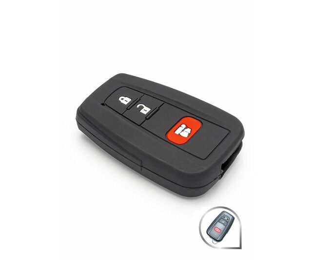 Чехол силиконовый для автомобильного ключа Toyota (№016) (смарт, 3 кнопки hold)