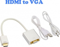 Конвертер HDMI - VGA + AUX кабель гнездом microUSB