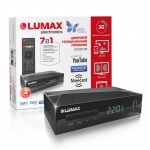 Ресивер эфирный LUMAX DVT2-2201 HD, HDMI, RCA, USB, диспл., кн.